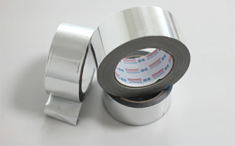 Aluminum Foil Heat Shield Tape 50mm with Solvent Acrylic Adhesive